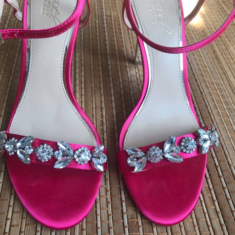 Jewel badgley Mischka rhinestone heels